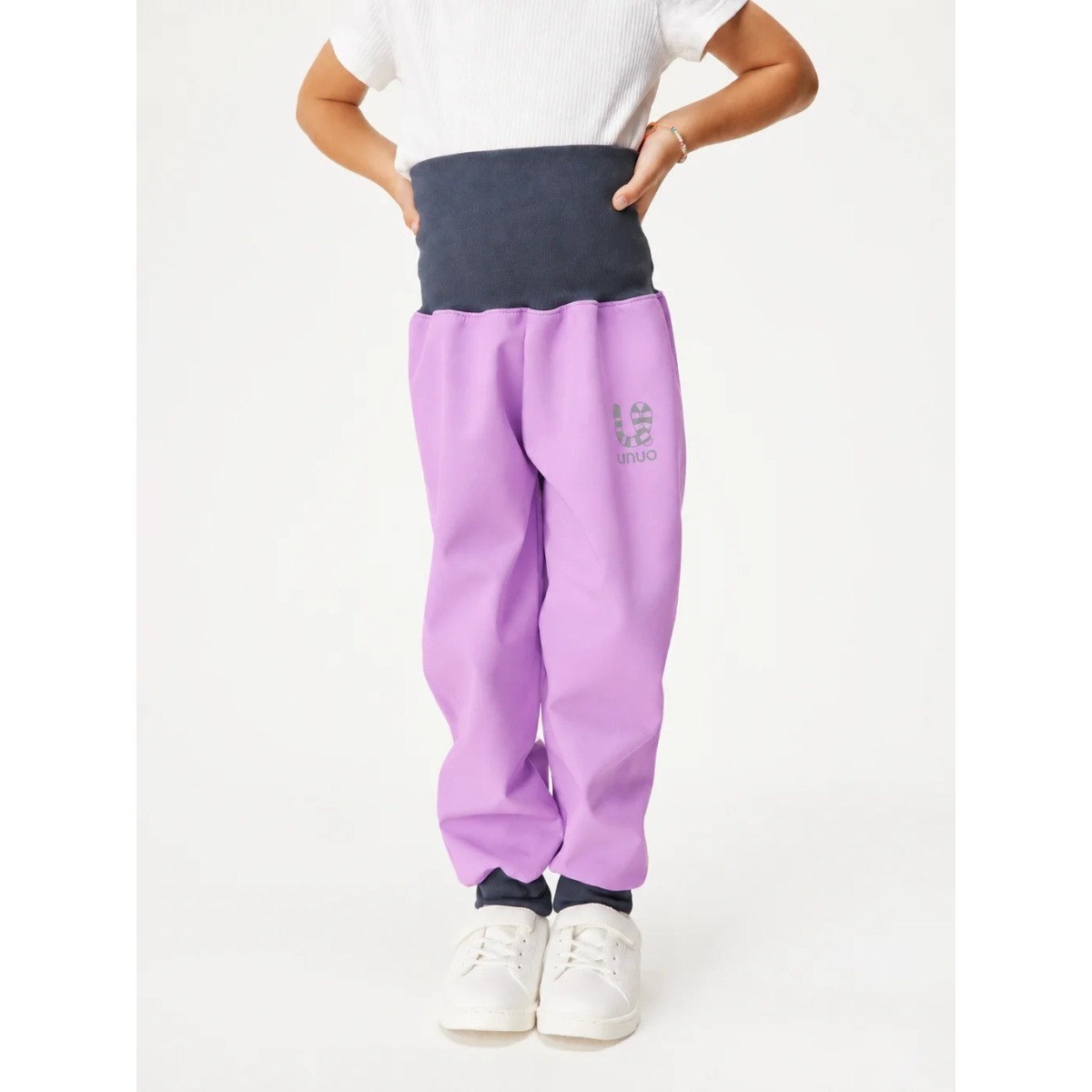 Softshell bikses ar flīsa oderi Basic väike bērniem, violetas
