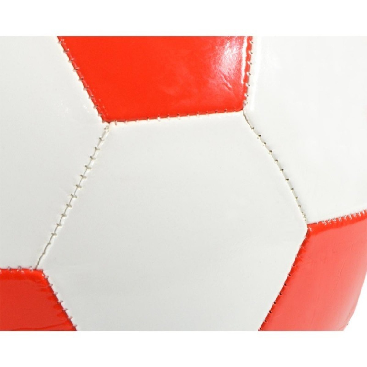Balta un sarkana ENERO Y.5 futbola bumba ar mārītes rakstu