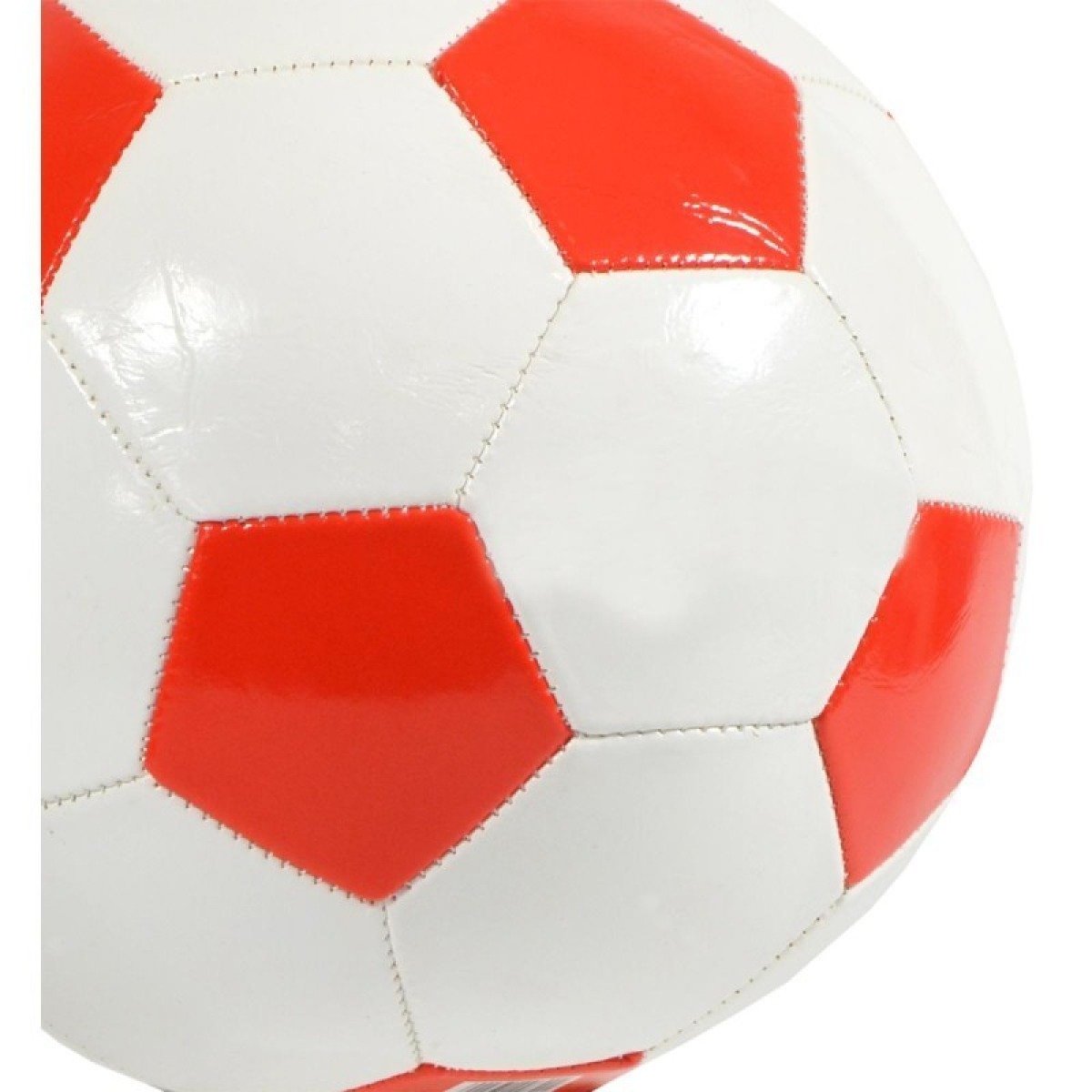 Balta un sarkana ENERO Y.5 futbola bumba ar mārītes rakstu