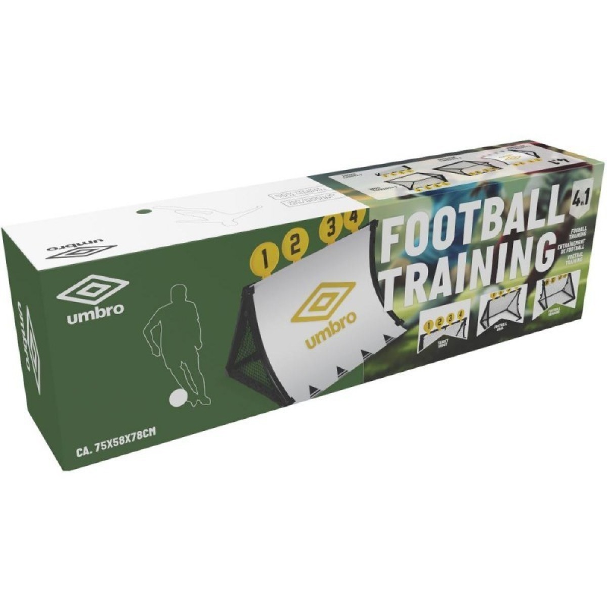 ATLECĒJLAUKUMS FUTBOLA VĀRTI 4IN1 75x78x58CM UMBRO