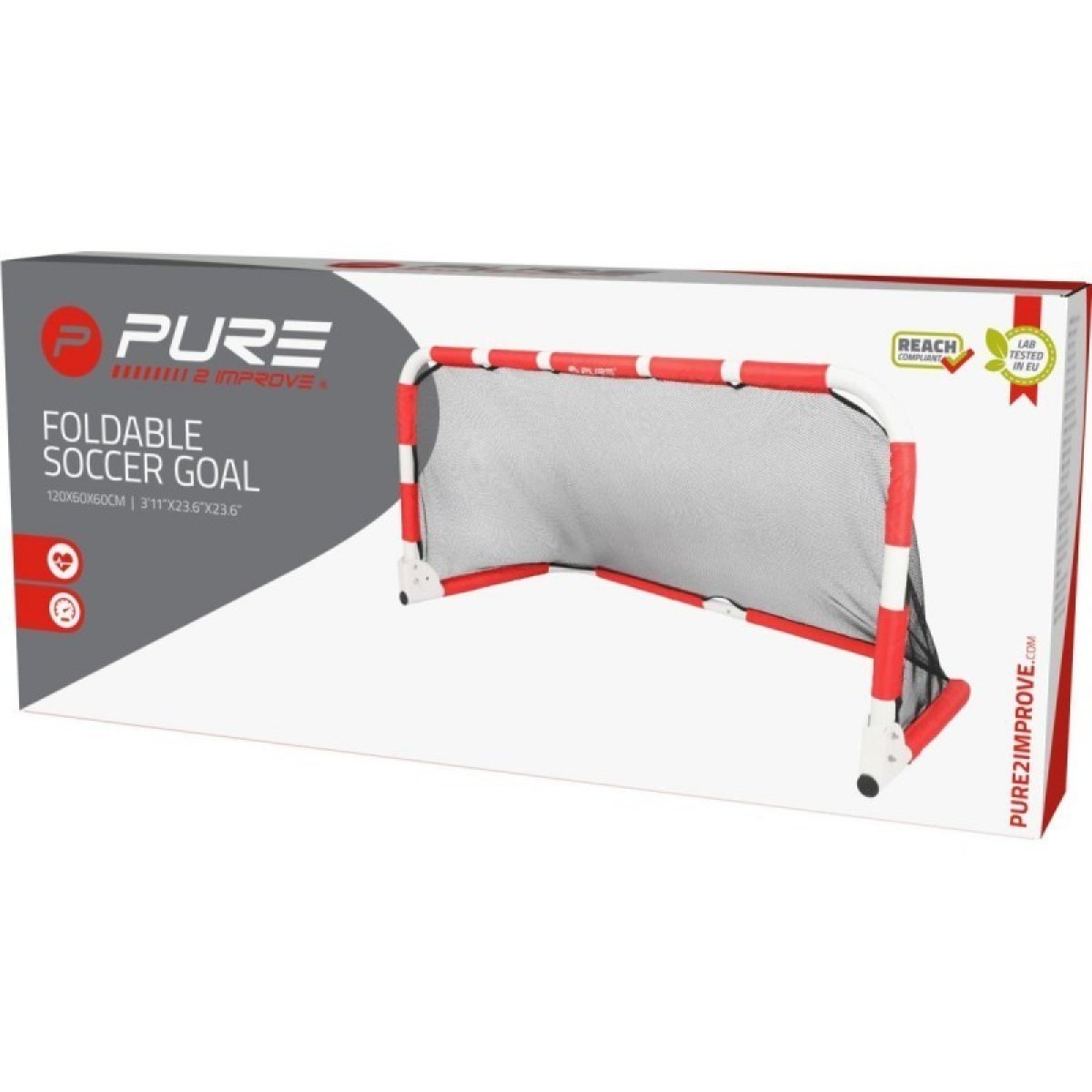 Futbola vārti 120x60x60cm PURE 2 IMPROVE
