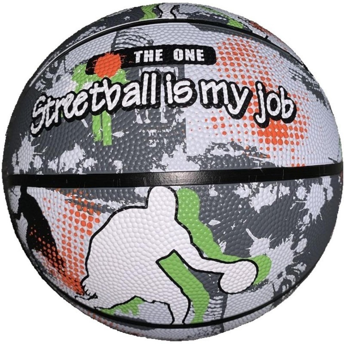 ENERO SOLIID basketbola bumba, pelēka un balta, 7. izmērs