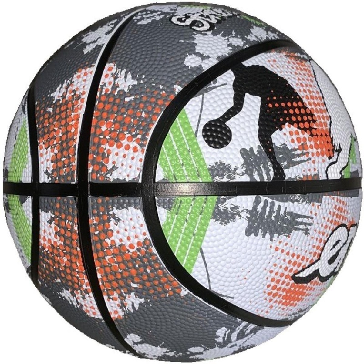 ENERO SOLIID basketbola bumba, pelēka un balta, 7. izmērs