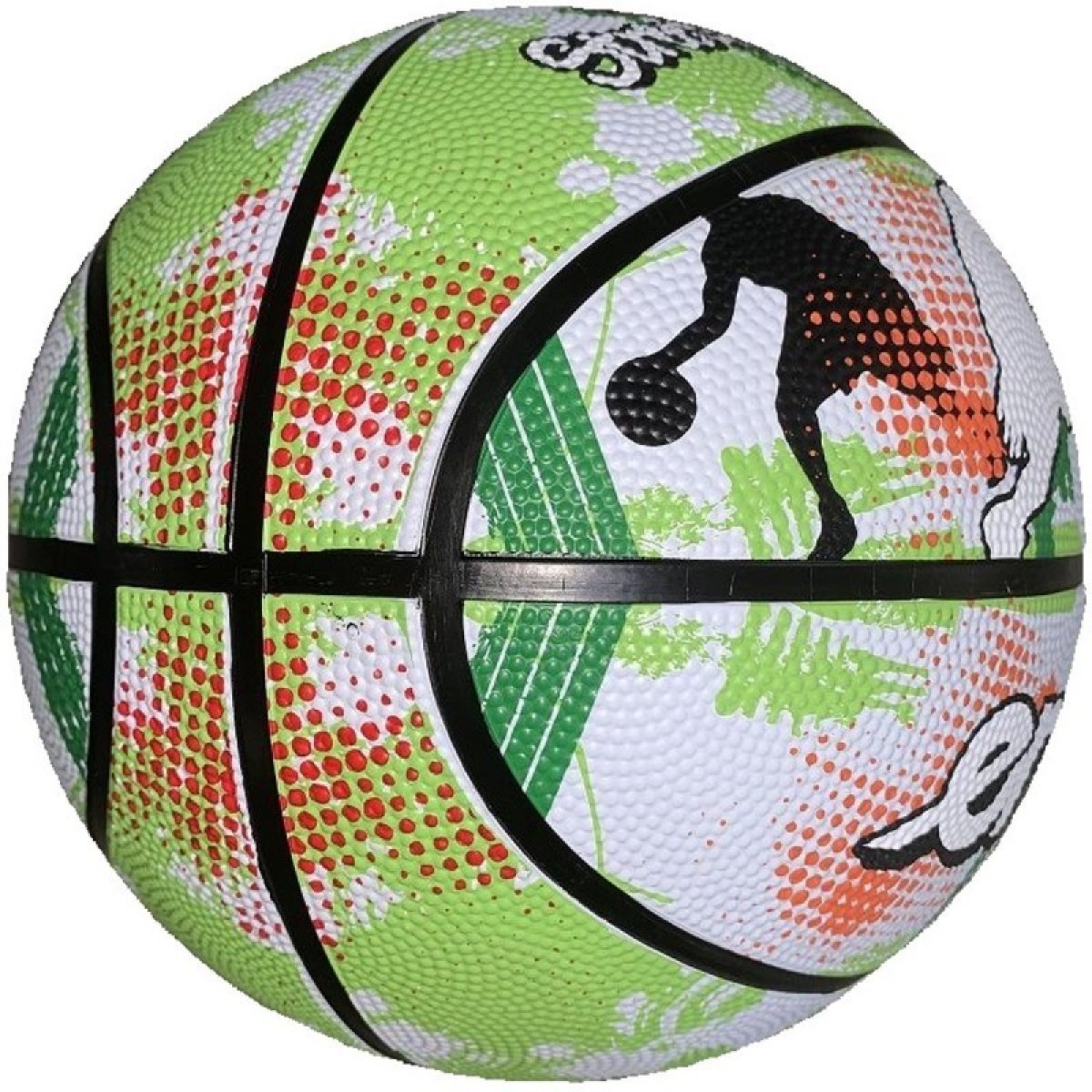 ENERO SOLID basketbola bumba, zaļa un balta, 7. izmērs