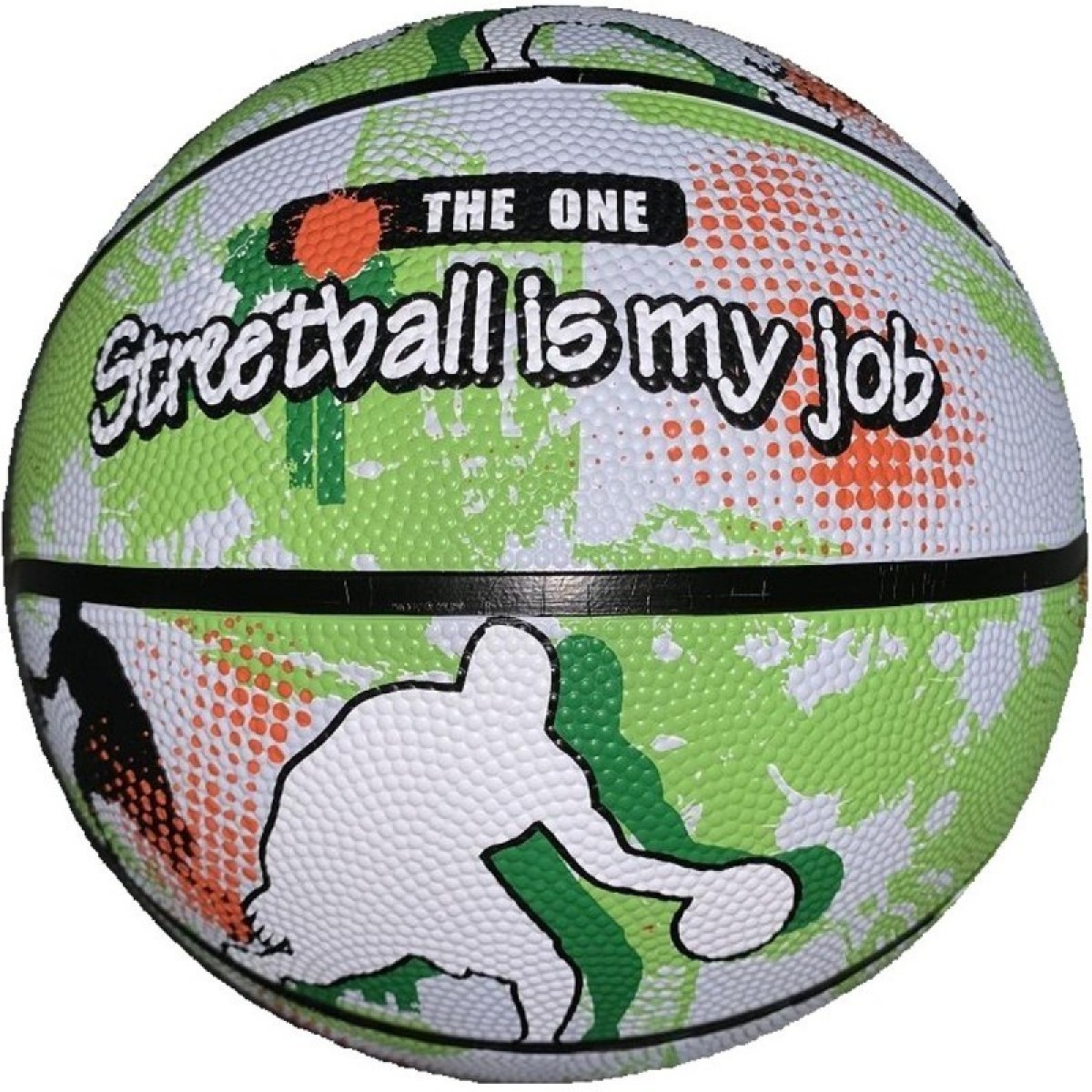 ENERO SOLID basketbola bumba, zaļa un balta, 7. izmērs