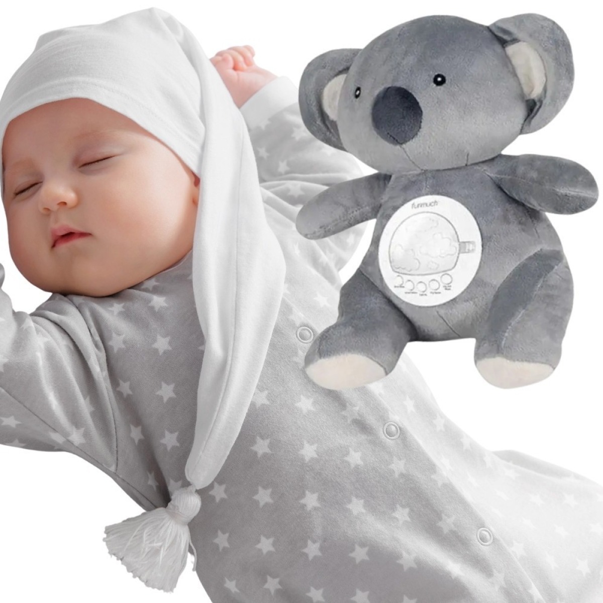 BABY jääkaru kaisukas projektori ja rahustavate helidega 15 