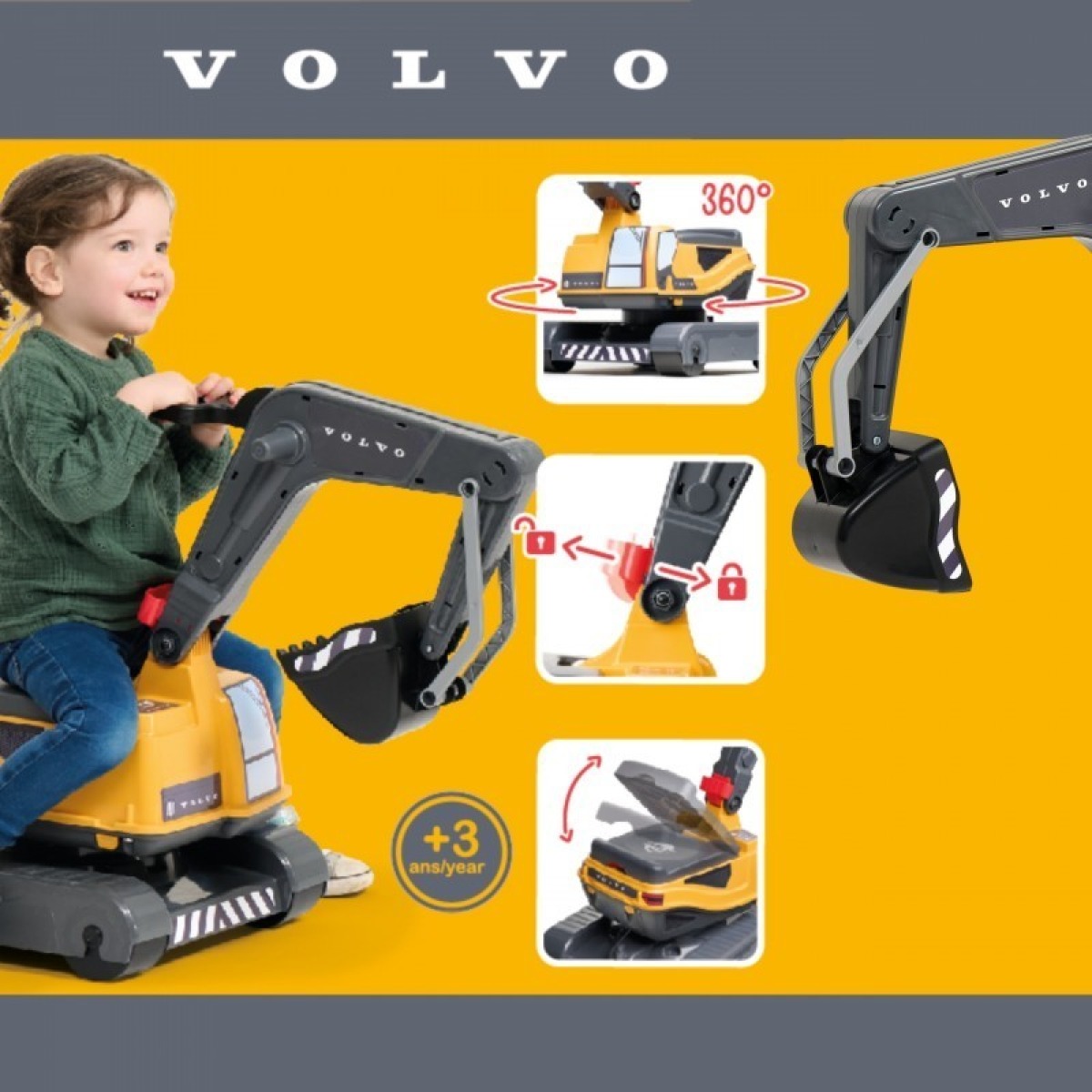 FALK Volvo ekskavators ar grozāmu kabīni