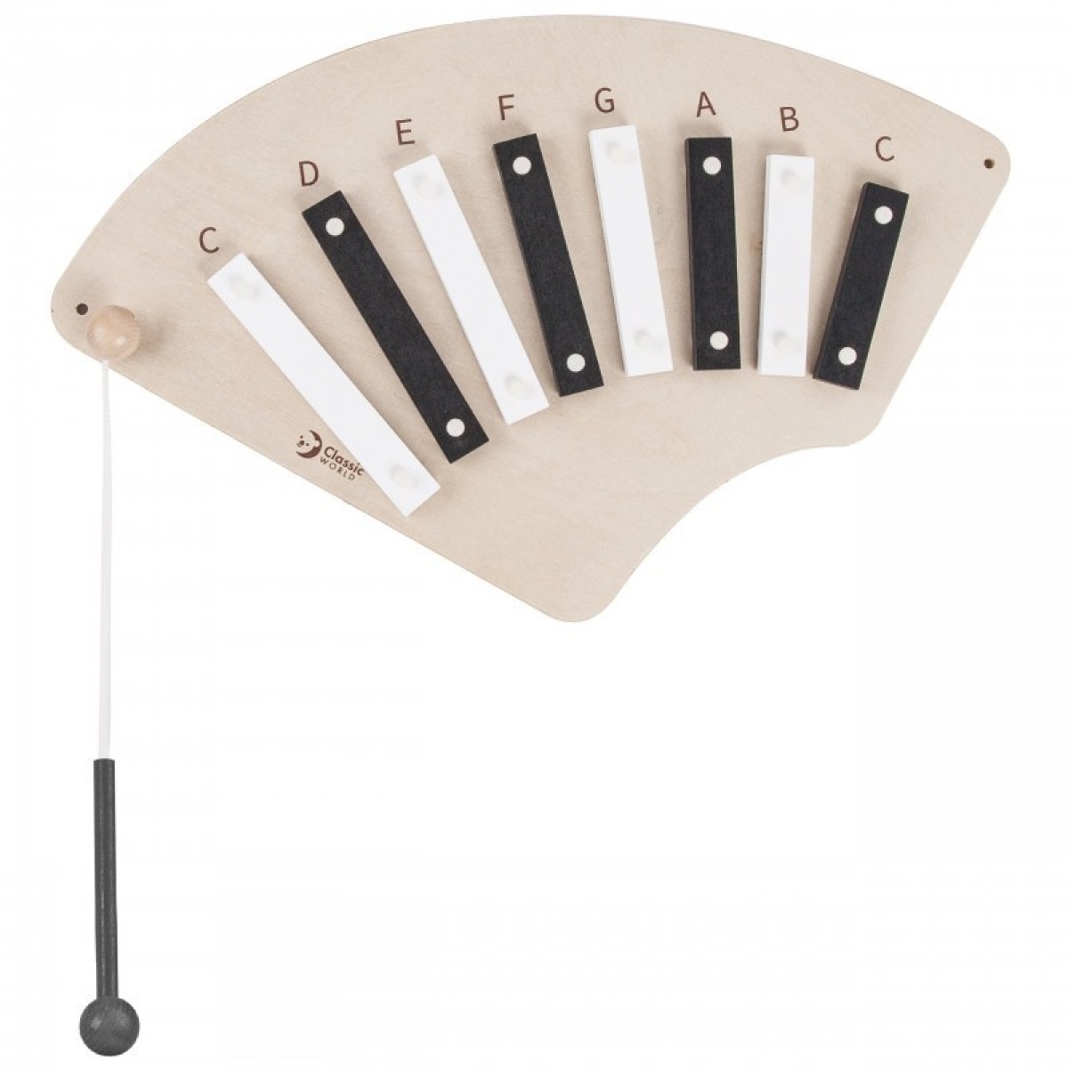 CLASSIC WORLD EDU koka muzikālā sienas tāfele “Zebra”