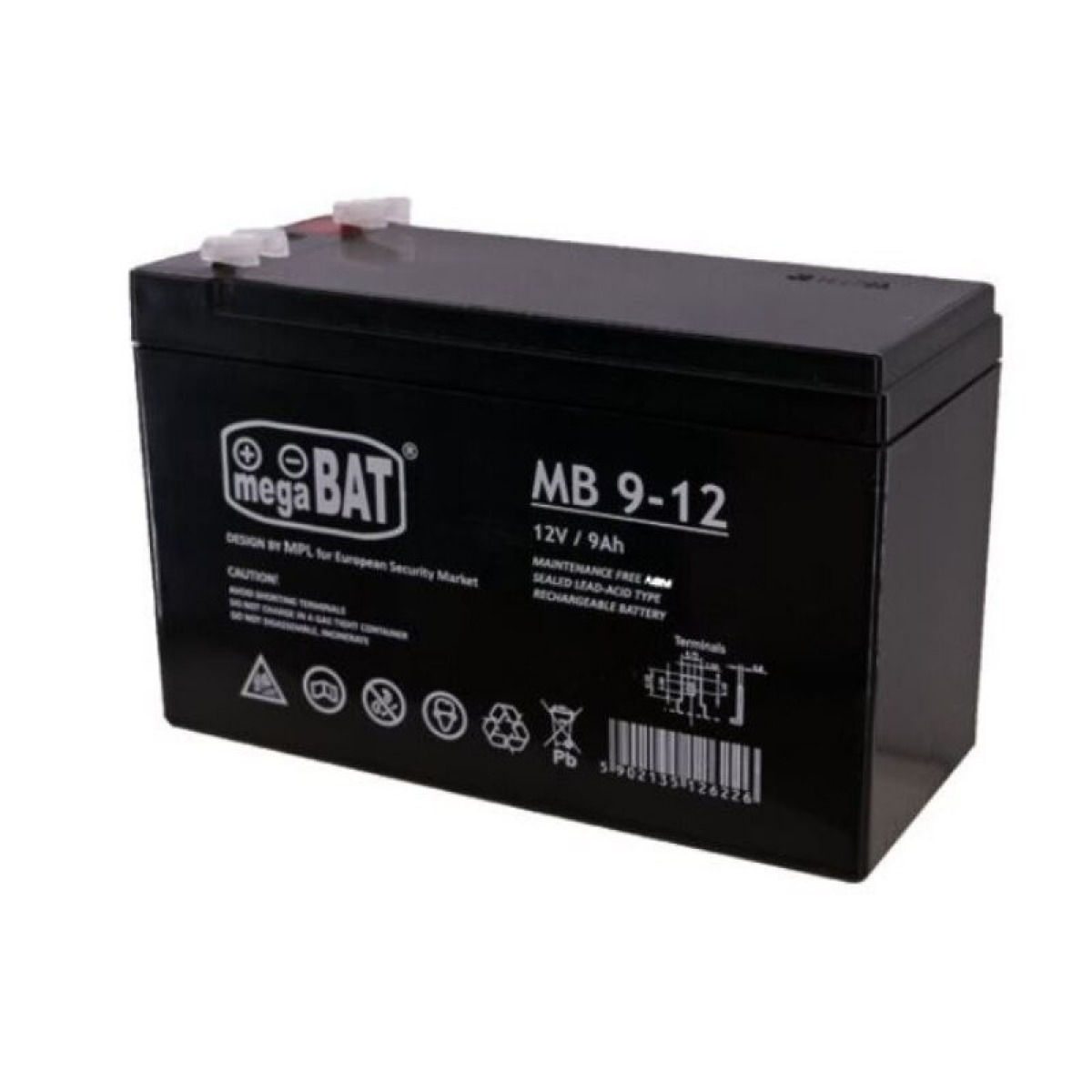 AGM gēla akumulators 12 V 9 Ah bērnu elektromobilim