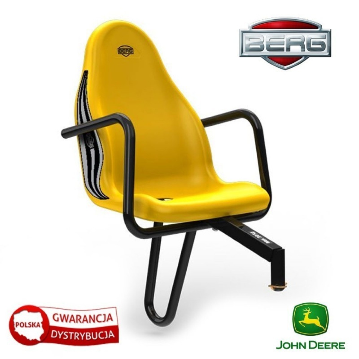 BERG John Deere dzeltenais pasažiera sēdeklis, līdz 30 kg