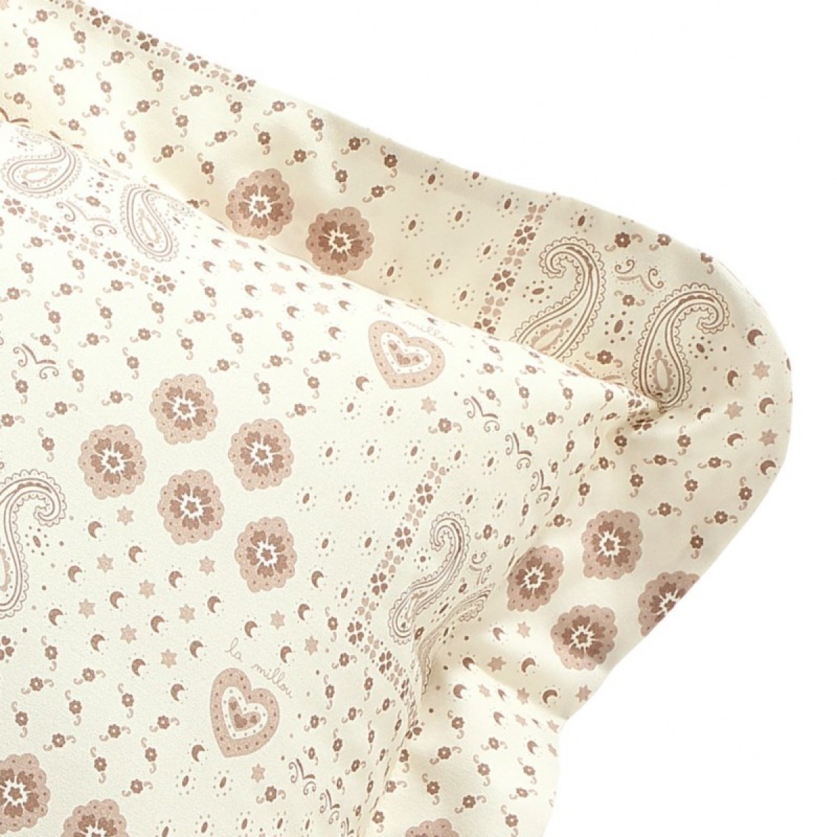 La Millou kokvilnas gultasveļas komplekts Bandana Cream — XXL izmērs