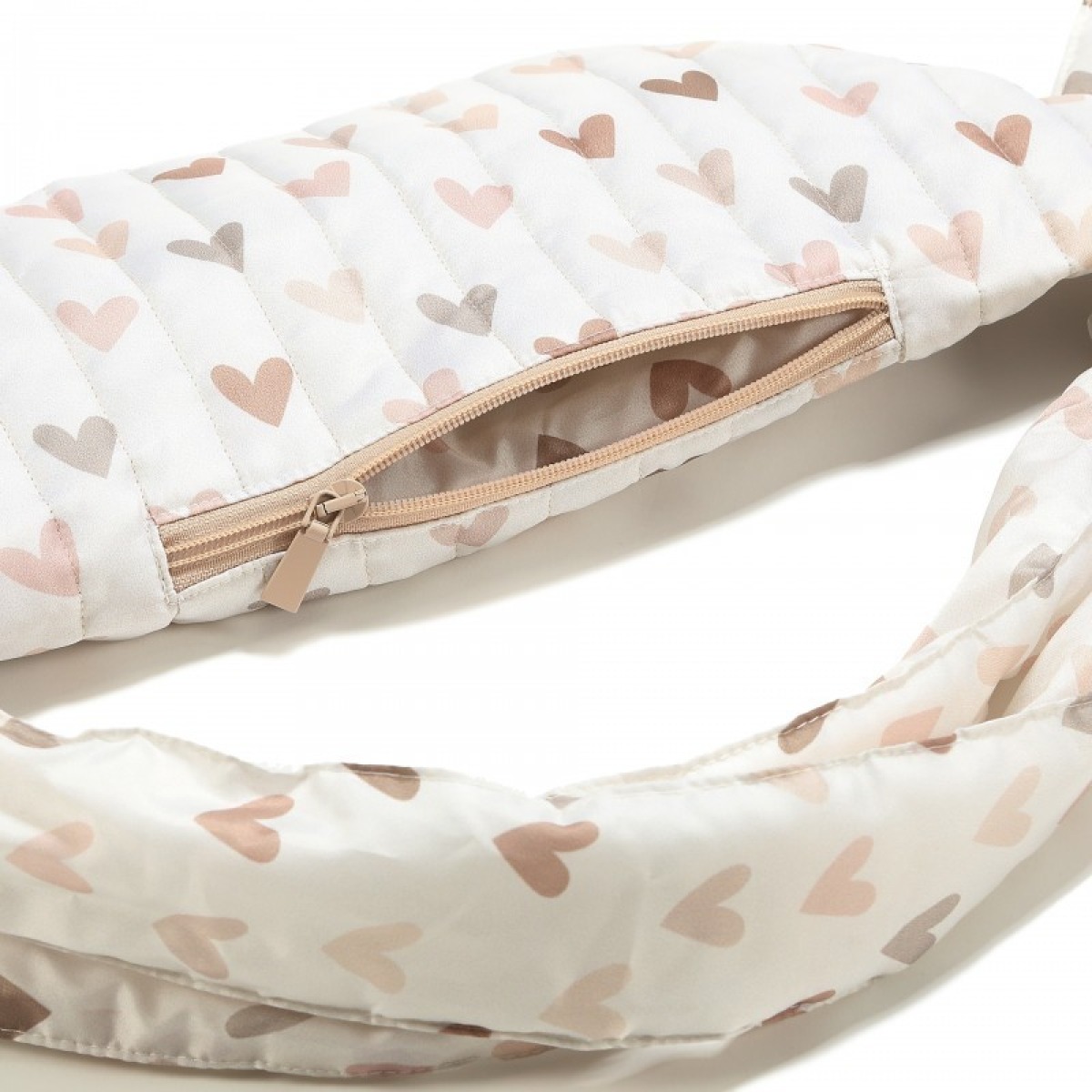 Stepēta neilona belt soma HEARTBEAT BEIGE