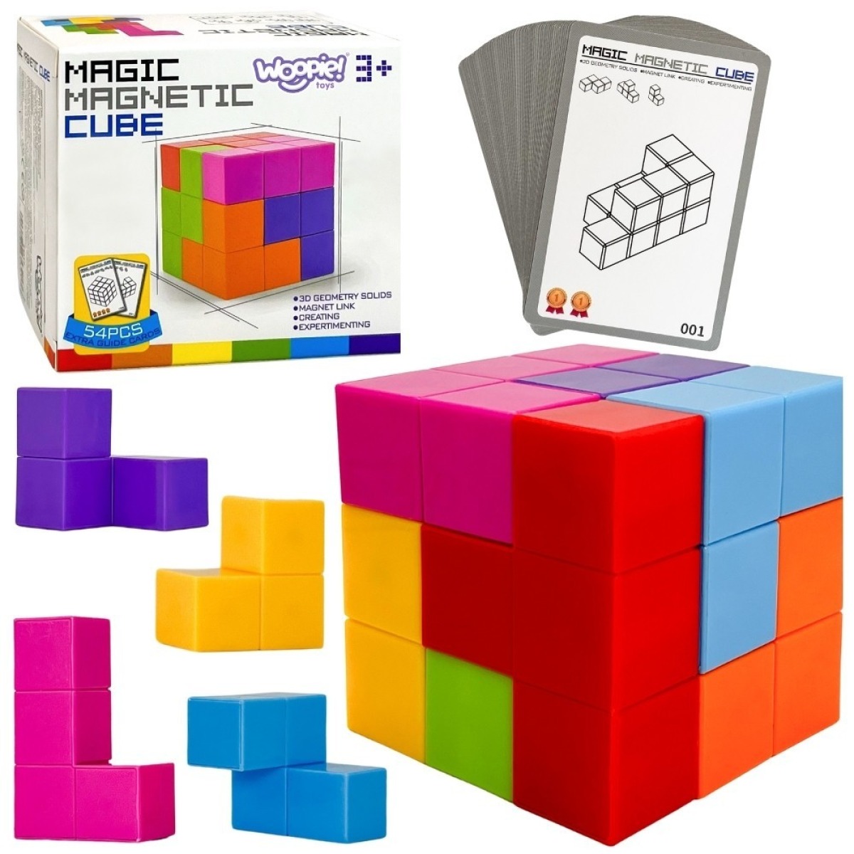 Tetrise kuubikupuzzle kaardikomplektiga