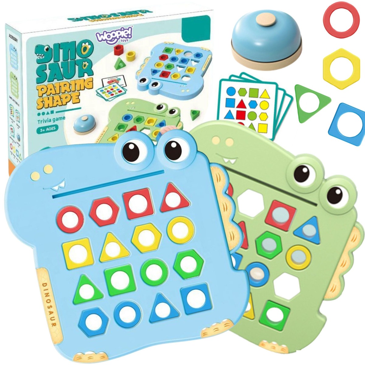 Montessori dinozauru formu saskaņošanas spēle