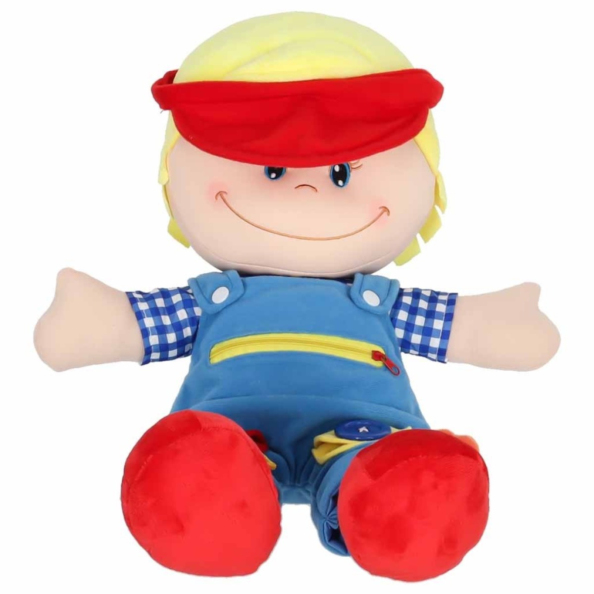 Mīksta lelle ģērbšanās prasmju apguvei — zēns