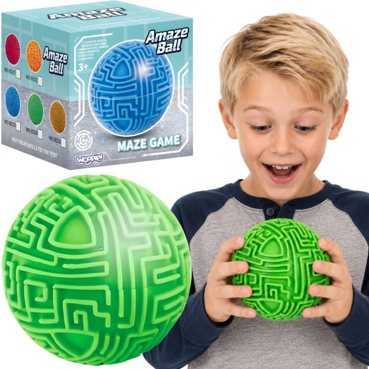 Amaze Ball zaļais 3D labirints — arkādes spēle
