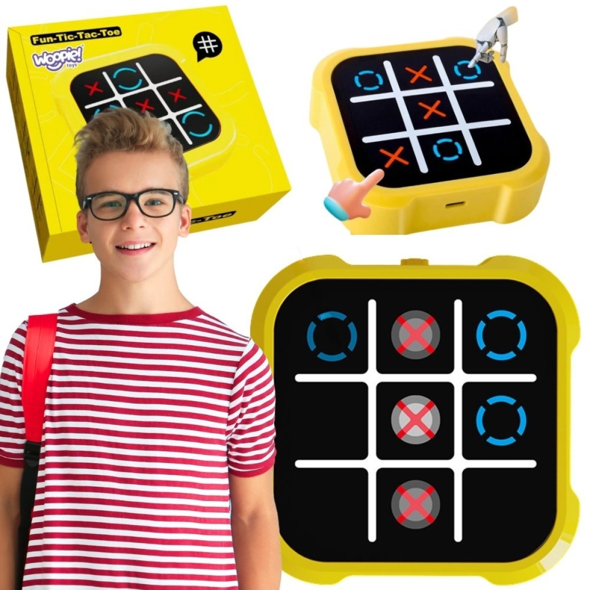 Elektrooniline Tic-Tac-Toe loogiline õppemäng 4 mängurežiimi