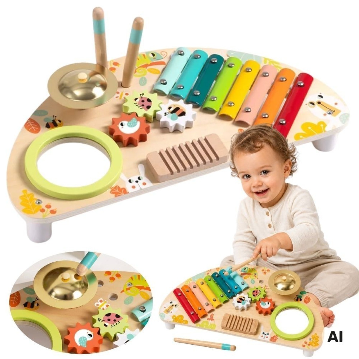 Multifunktsionaalne instrument muusikakeskus ksülofon Gears 