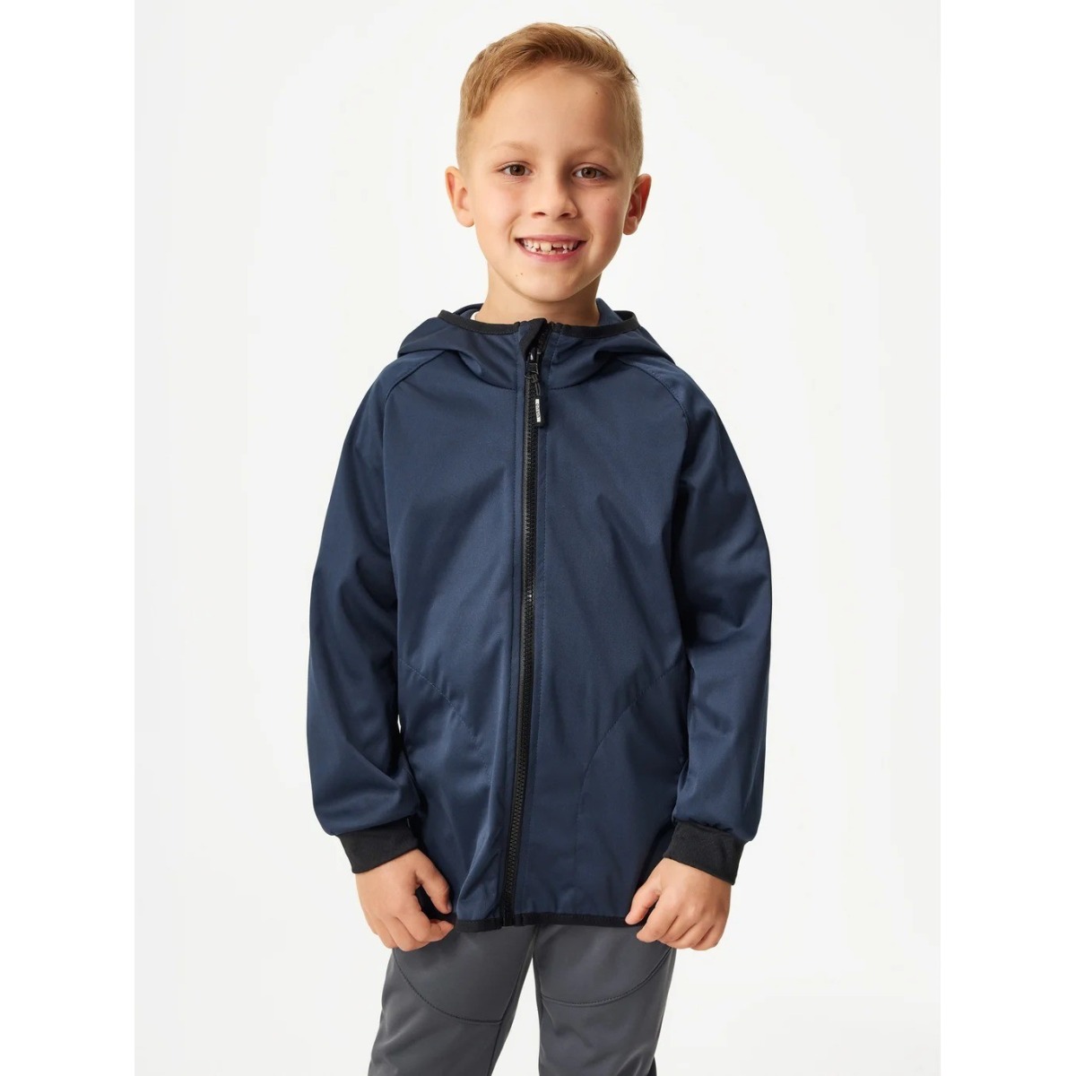Bērnu softshell jope ilma voodrita, tumesinine