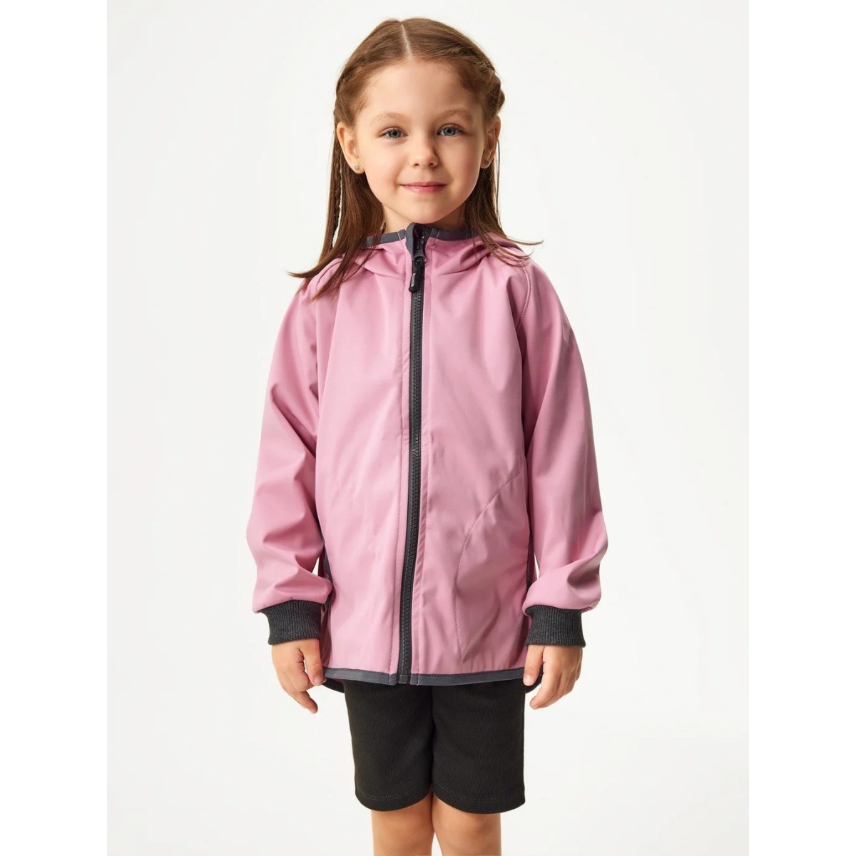 Bērnu softshell jope ilma voodrita, roosa