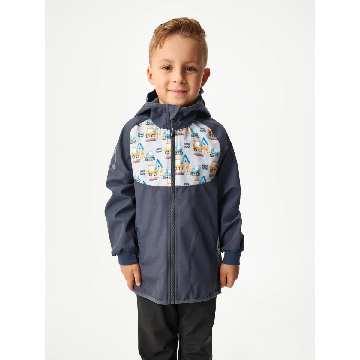 Bērnu softshell jope ilma voodrita, hall-ehitus