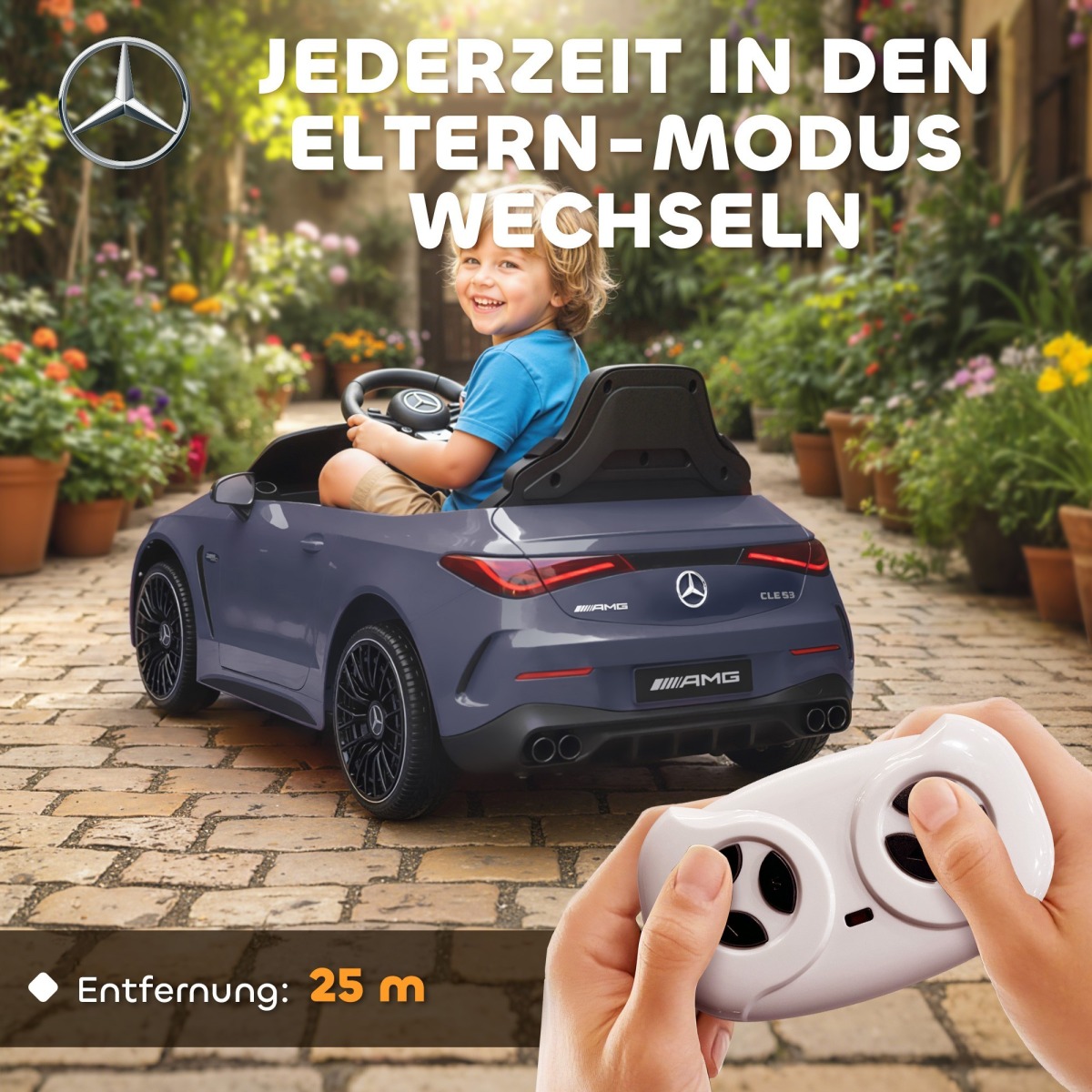 Hall Mercedesi disainiga laste elektriauto 12 V mootori ja p
