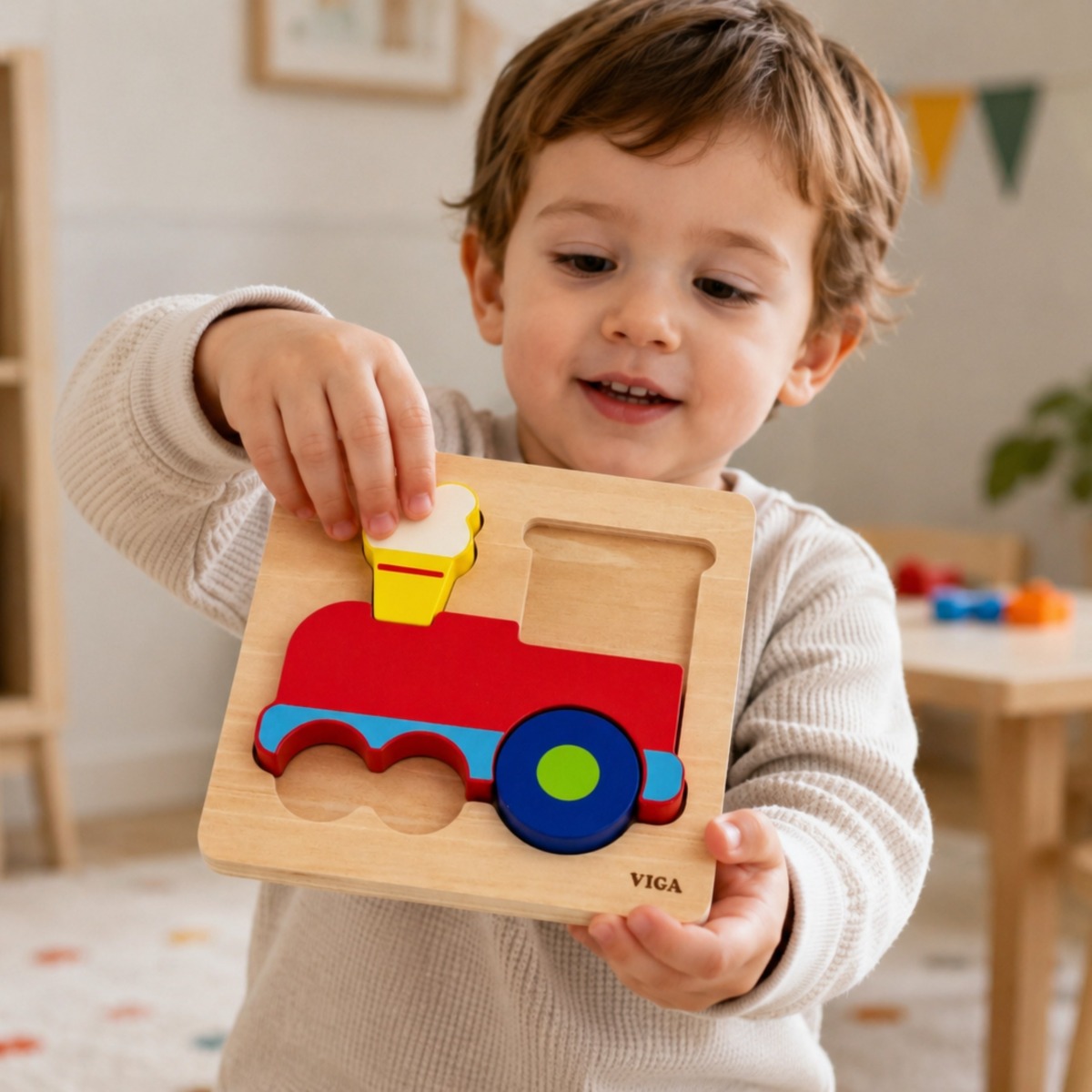 Koka Montessori õpetlik pusle rong