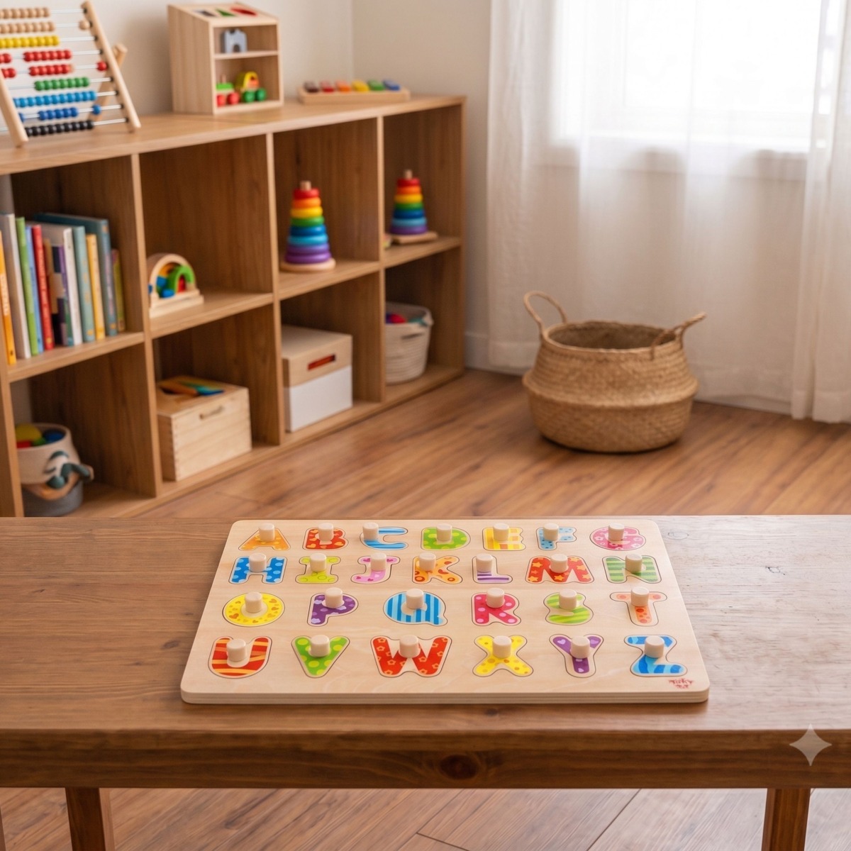 Pusle Montessori tähestikuline nuppudega pusle
