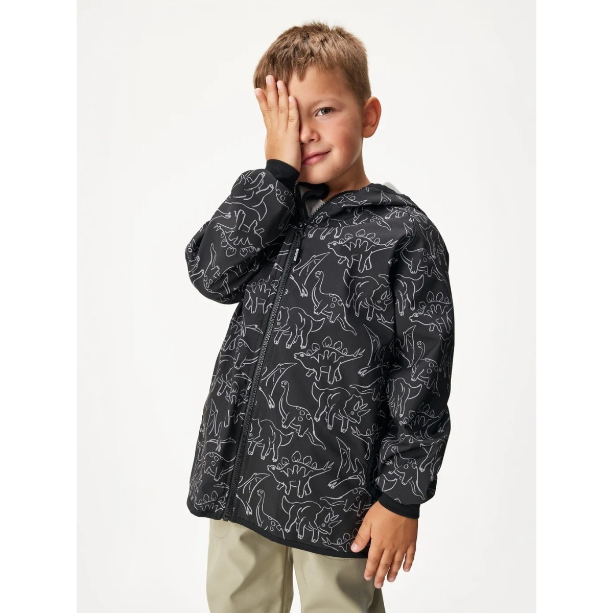 Bērnu mīkstā softshell jaka ar flīsa oderi Basic, sinepju krāsā