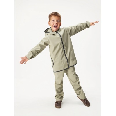 Laste softshell jope fliisvoodriga Basic, khaki