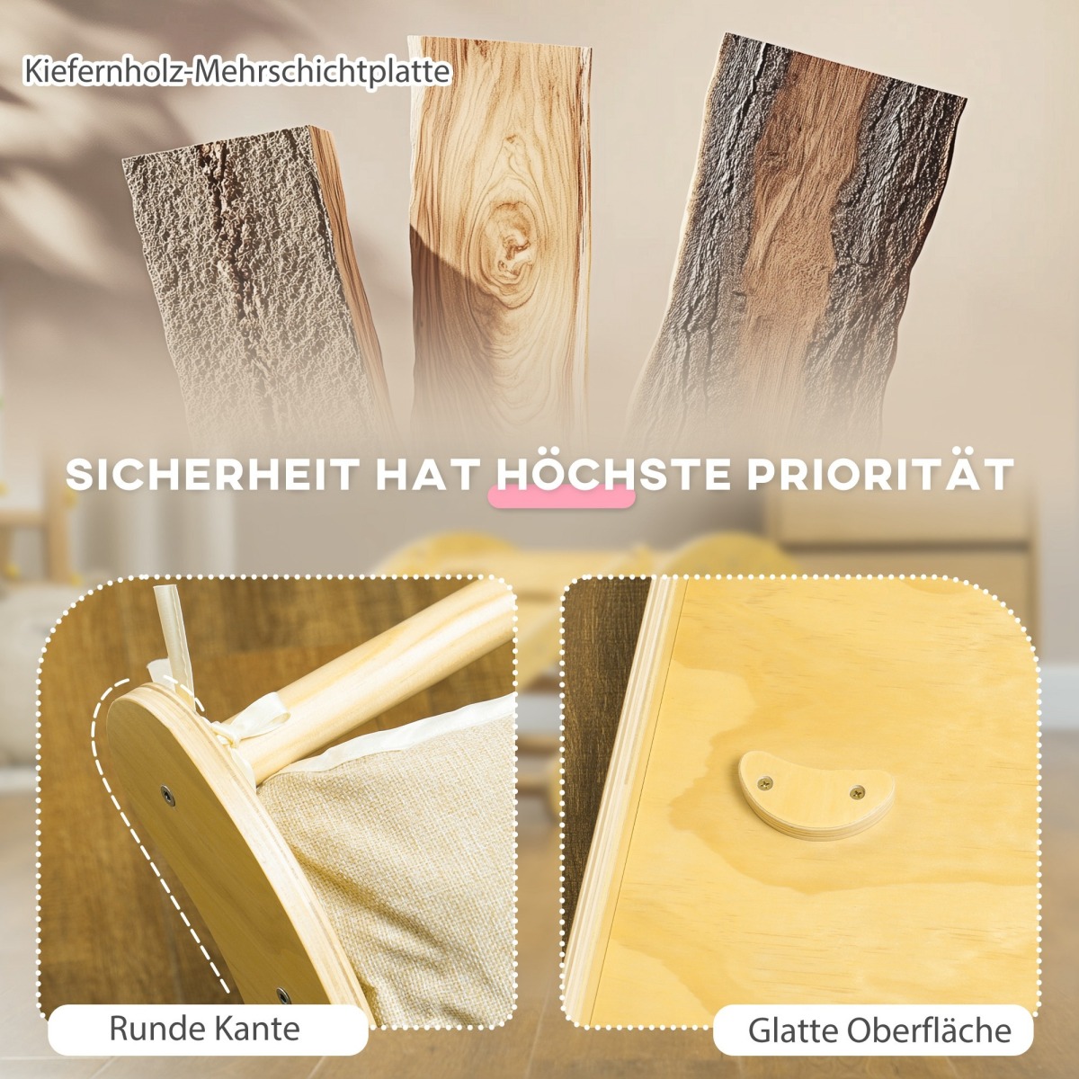 Bērnu koka ronimiskomplekt 4-ühes: ronimis- ja kiigekaar, pa