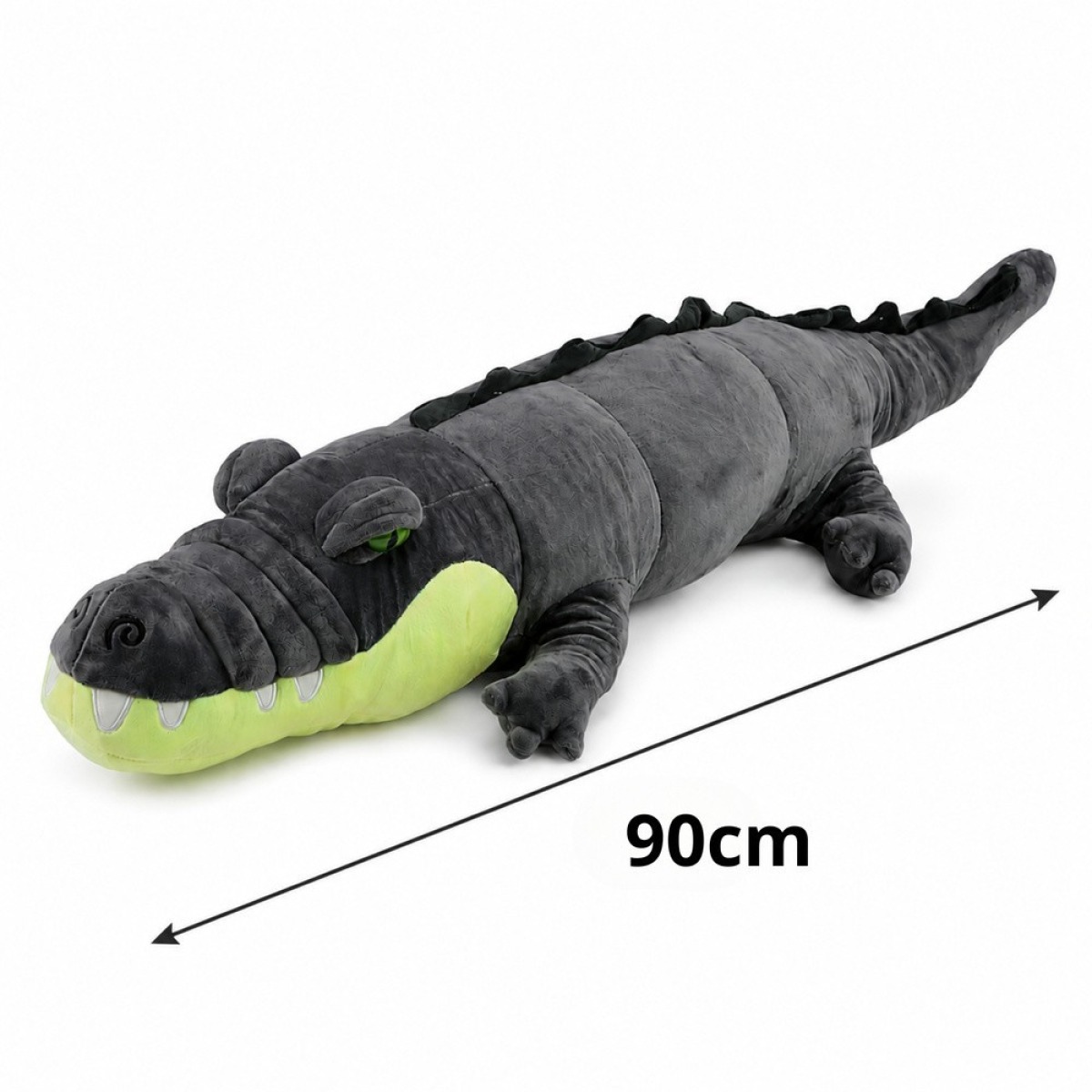Hall krokodillikujuline pehme kaisukas 90 cm