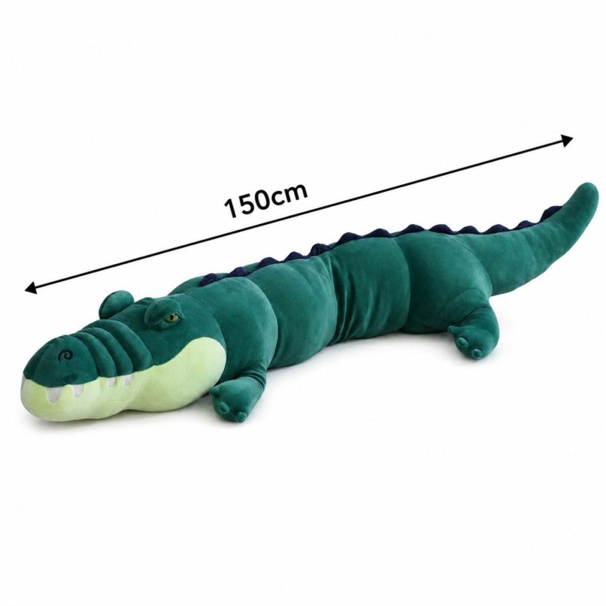 Liels tumši zaļš krokodils, 150 cm