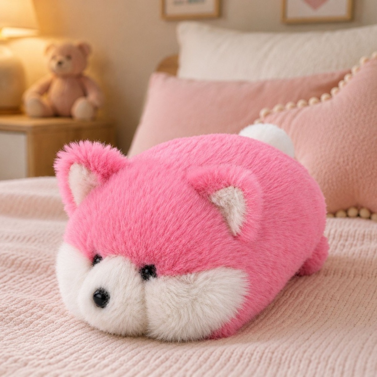 Roosa Foxi pehme rotaļlieta, 16 cm