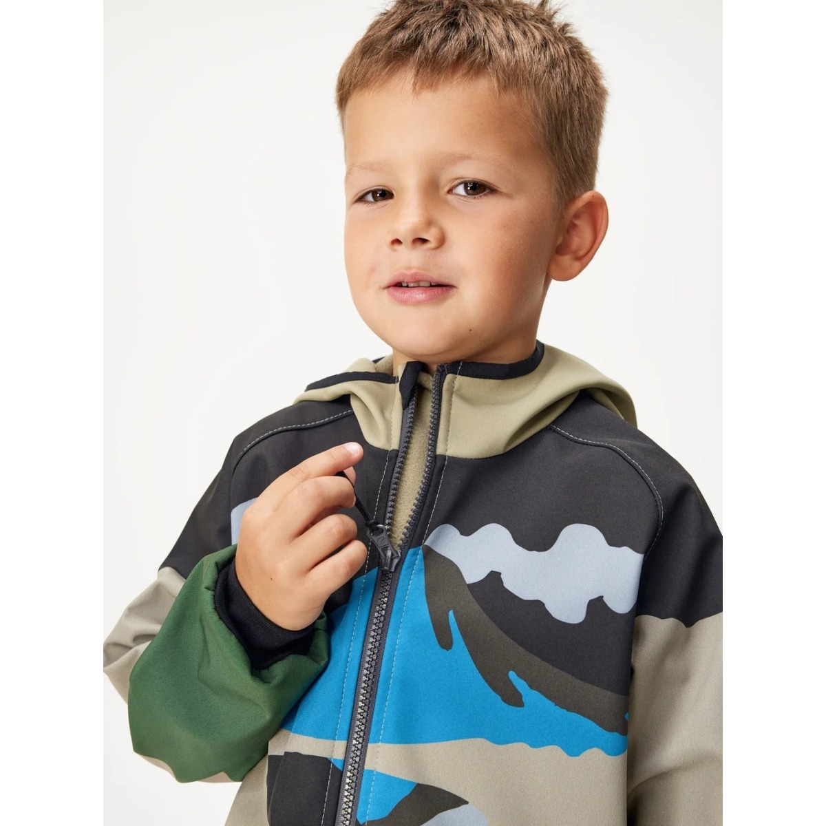 Bērnu softshell jope fliisvoodriga Basic, vulkaan