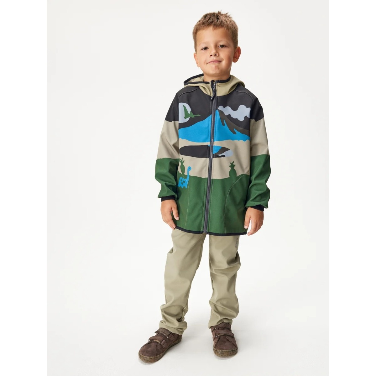 Bērnu softshell jope fliisvoodriga Basic, vulkaan