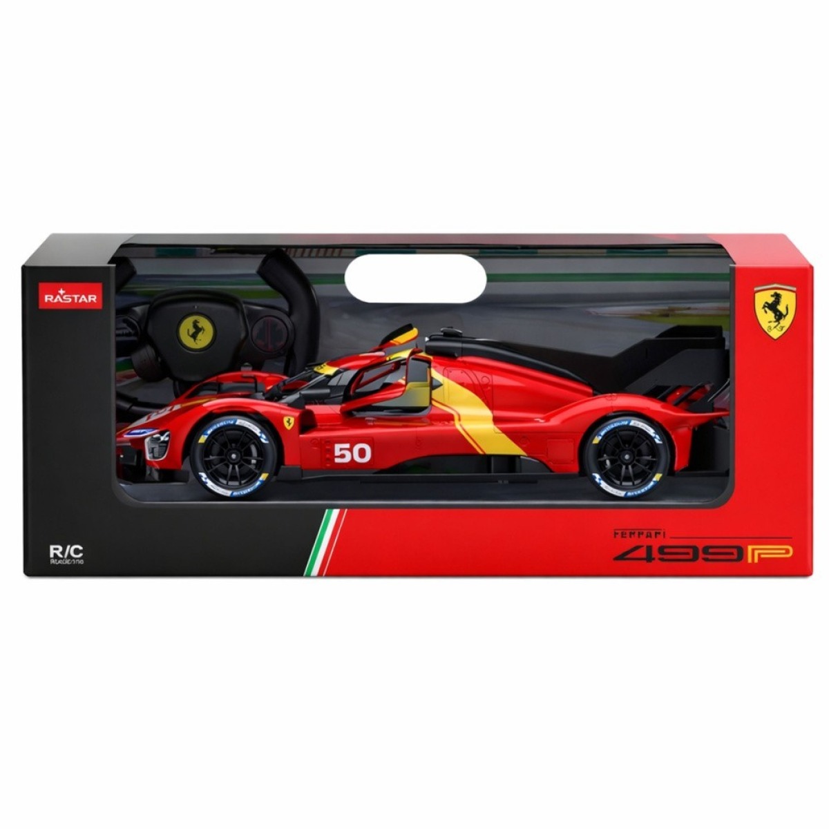 Ferrari 499P tālvadības automašīna Rastar, sarkana, 1:24