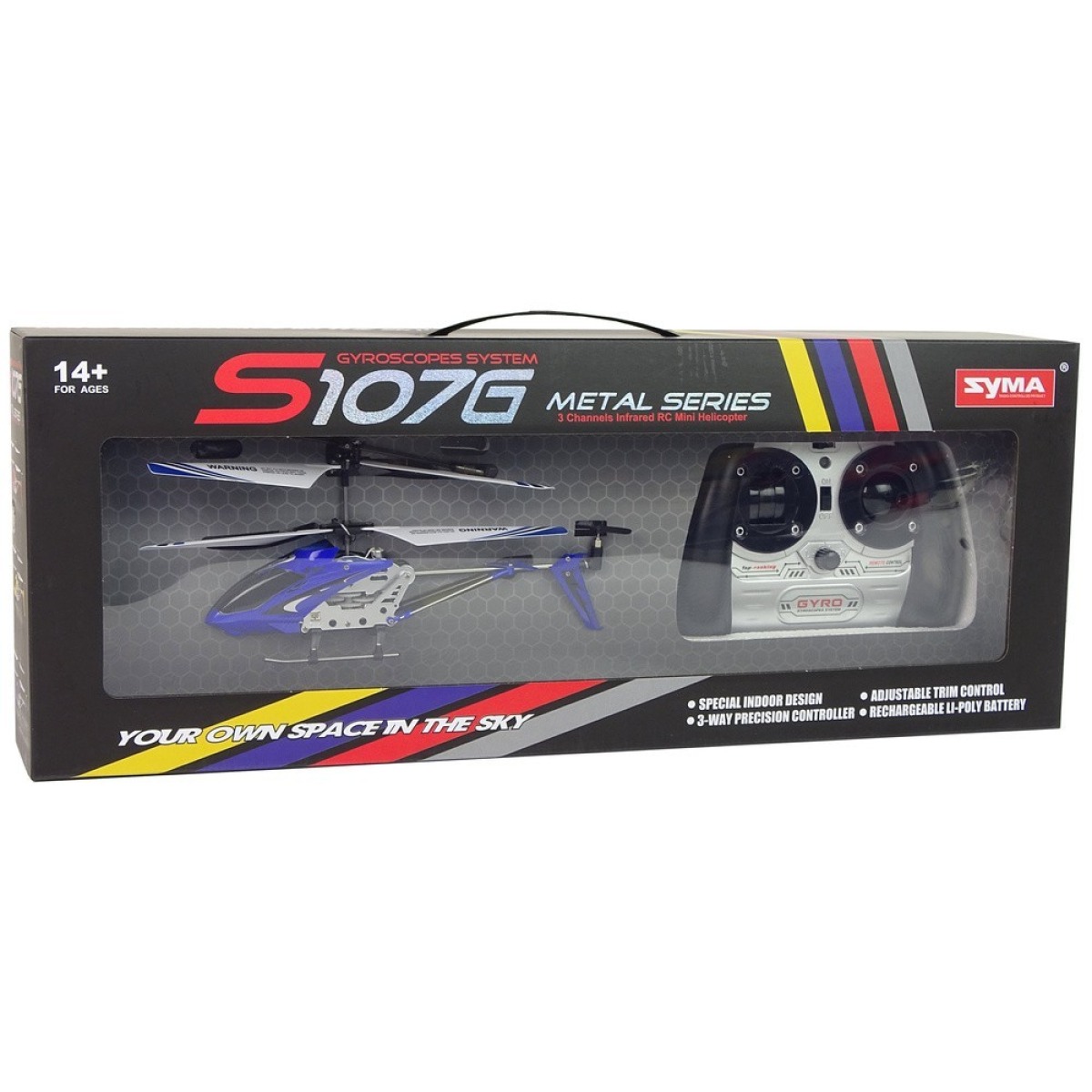 Sinine kaugjuhitav helikopter SYMA S107G