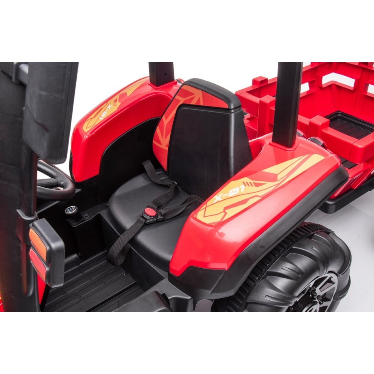 Sarkans bērnu traktors ar akumulatoru BLT-206