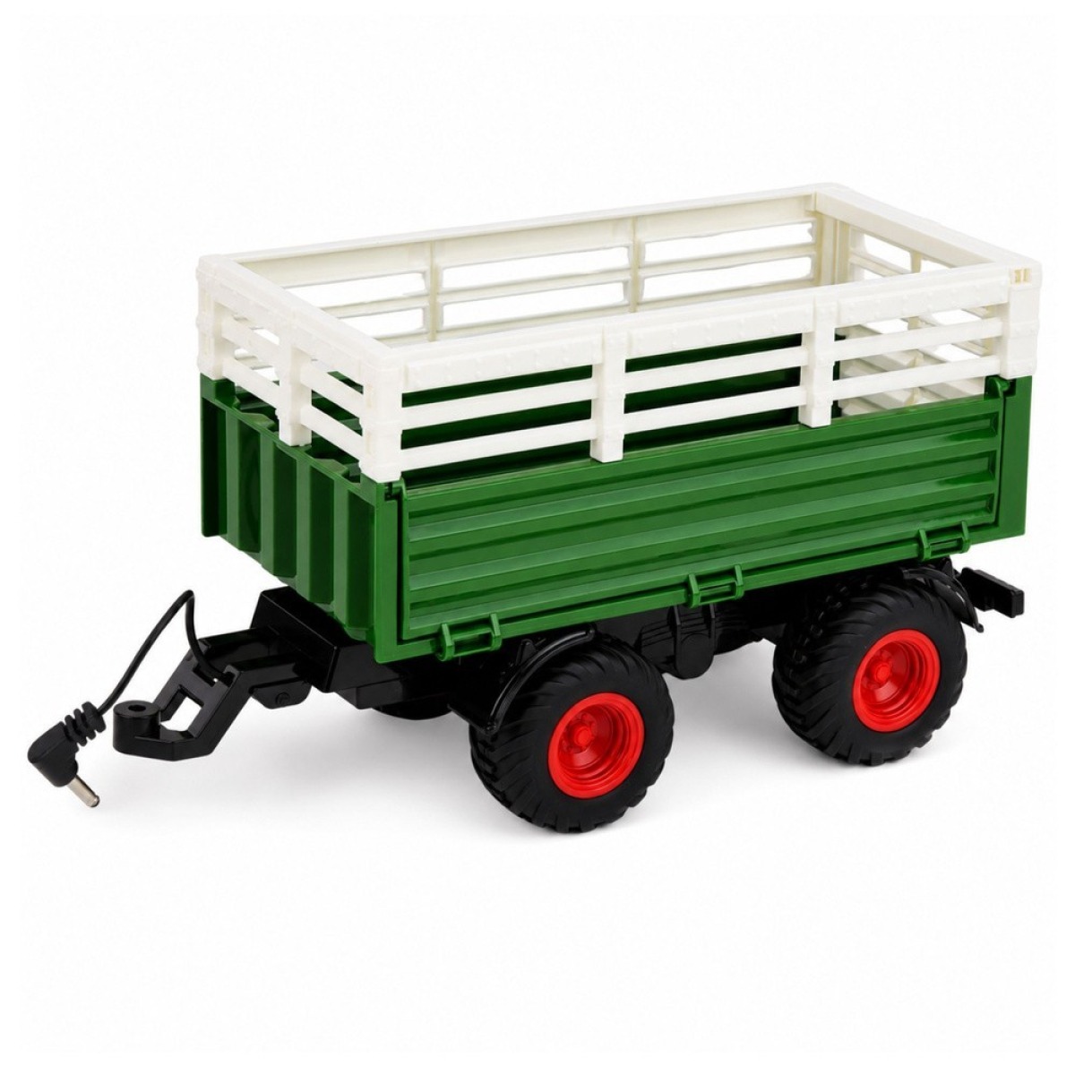 Tālvadības lauksaimniecības traktors ar pašizgāzēja piekabi un gaismām, 1:24