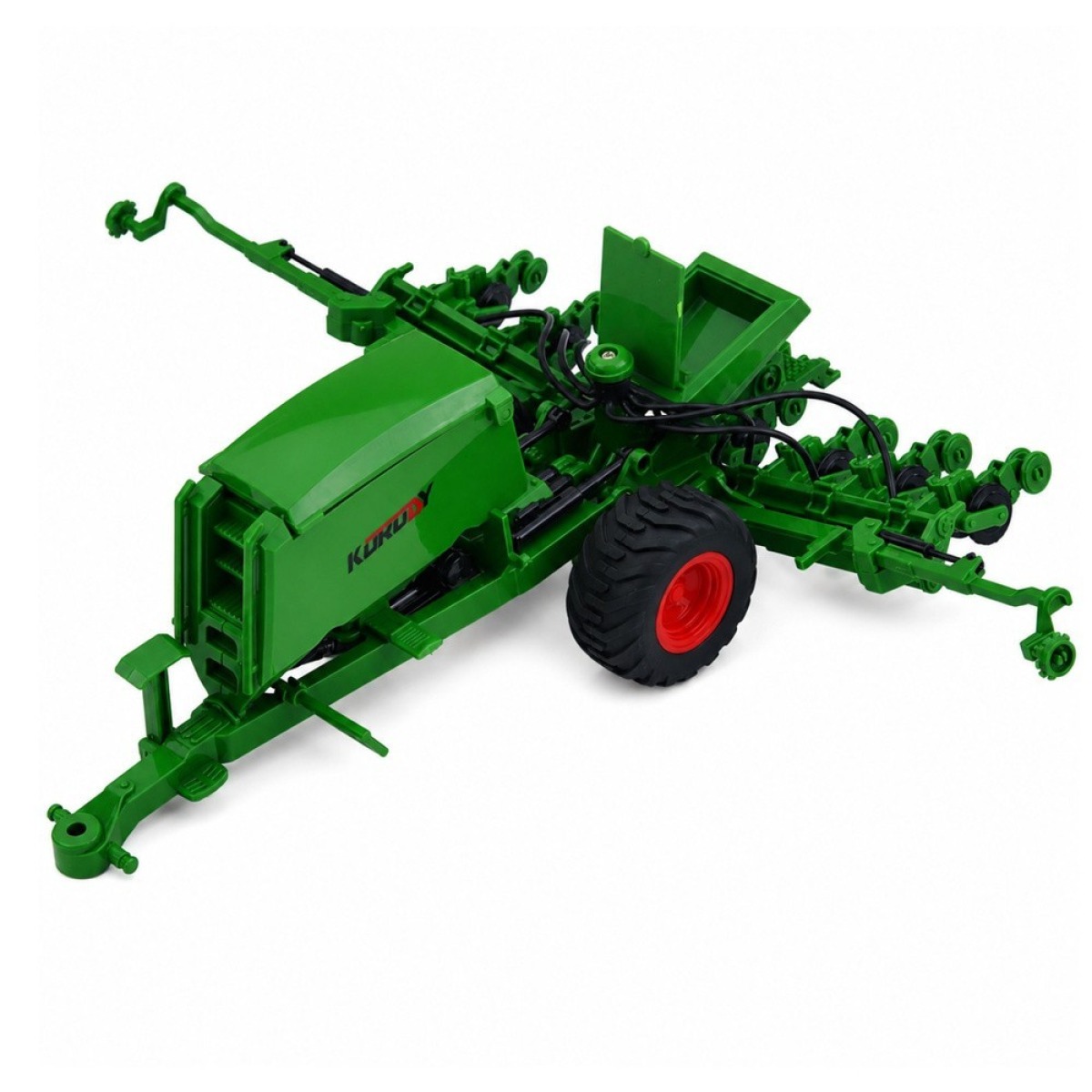 Kollane põllutraktor külvikuga, tulede ja helidega 1:24