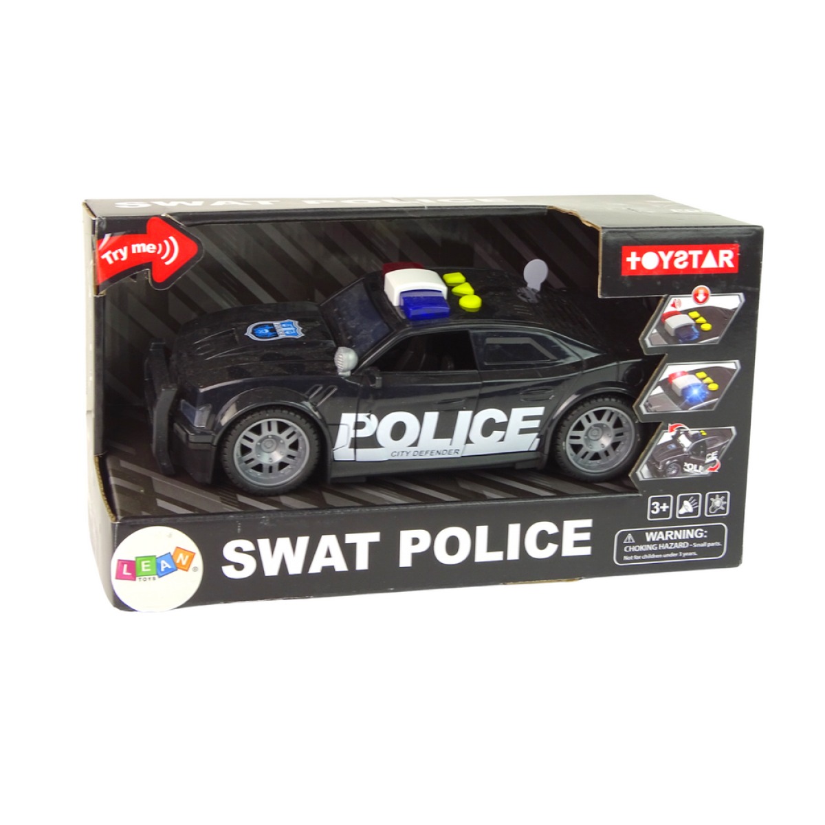 Policijas auto 1:14 ar gaismām un skaņām