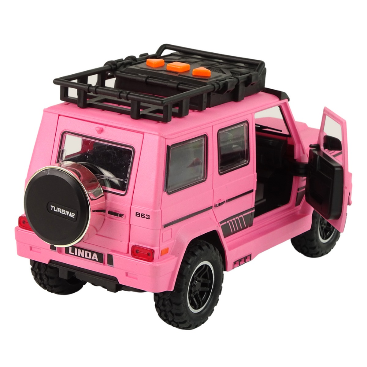 Roosa maastikuauto V12 Turbiin