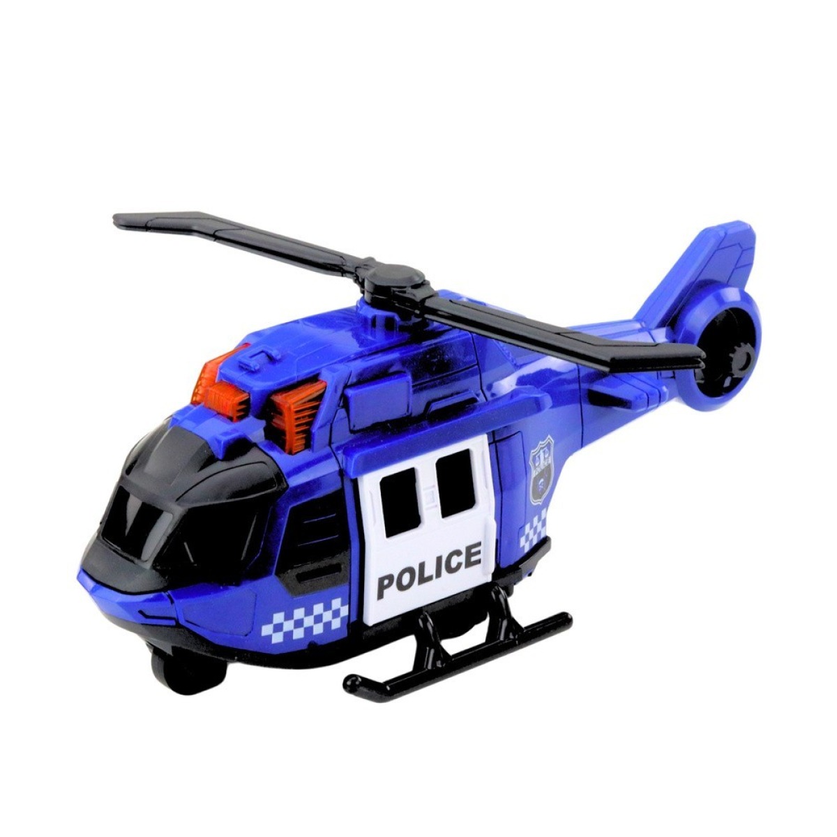 Linnapolitsei veoauto helikopteri ja politseiautoga, tulede 