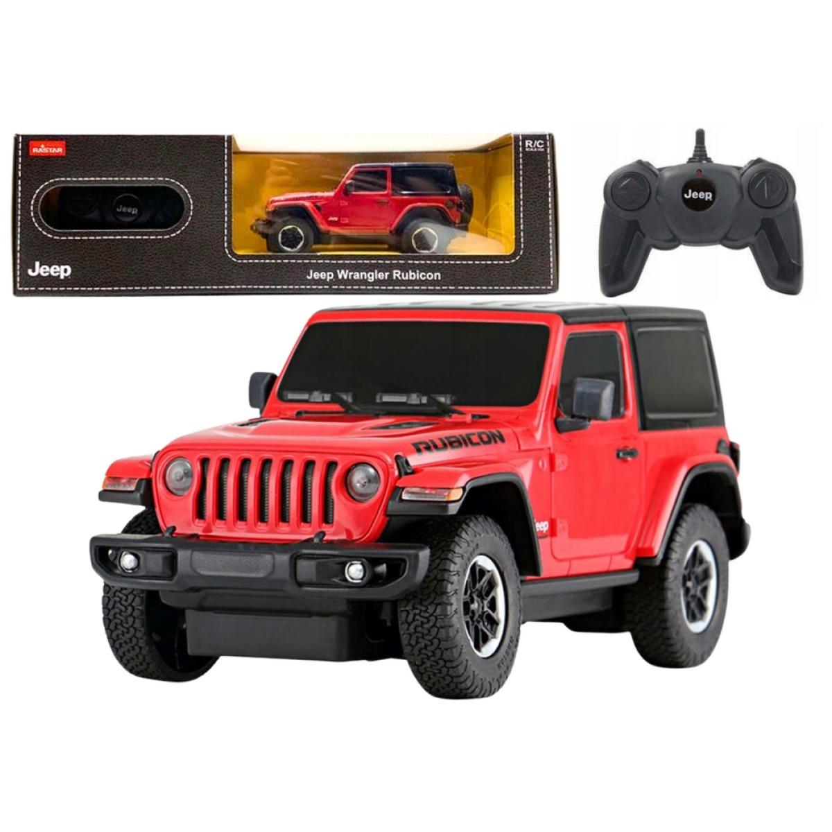 Rastar JEEP Wrangler JL Rubicon kaugjuhitav RC-auto, punane,