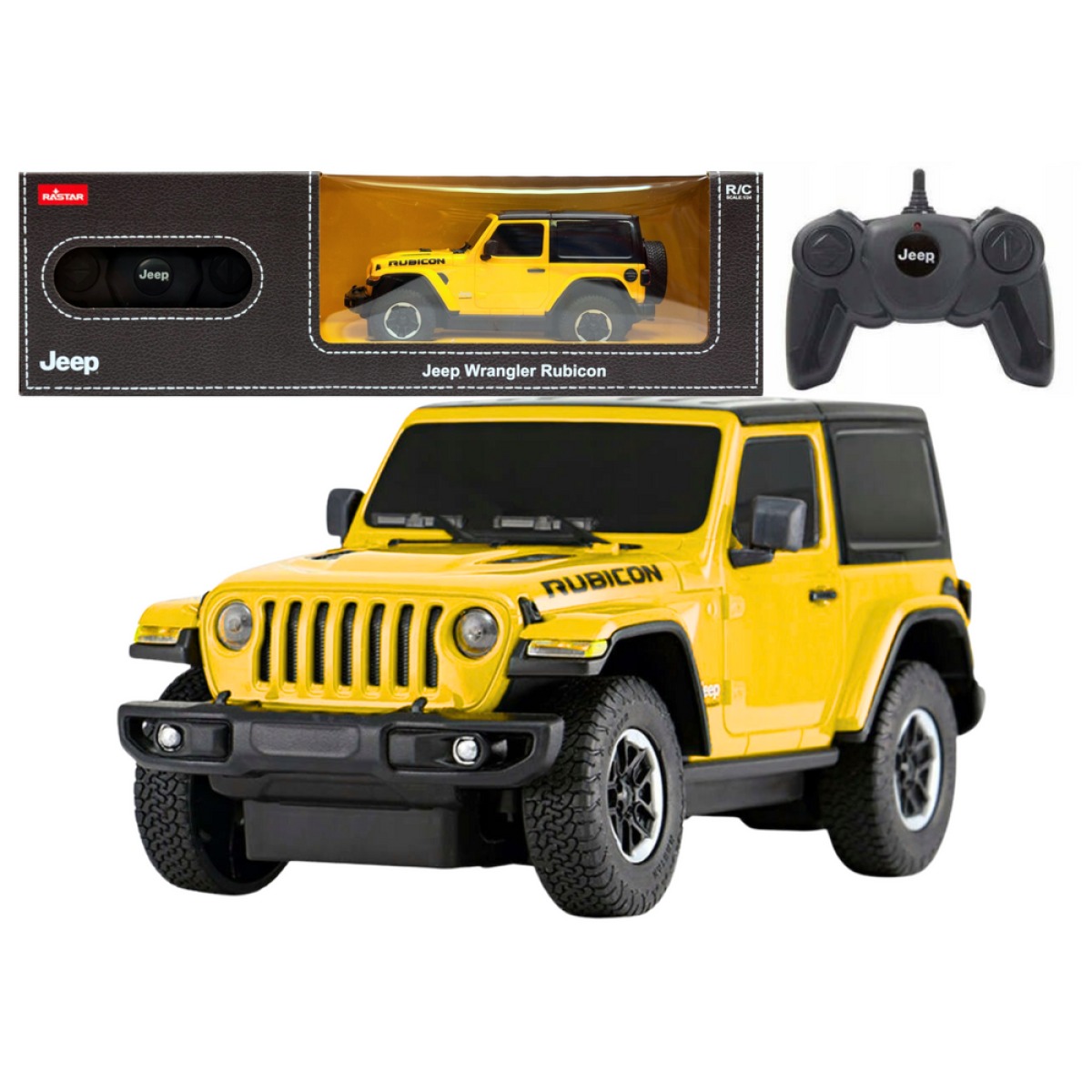 Rastar JEEP Wrangler JL Rubicon kaugjuhitav RC-auto, kollane