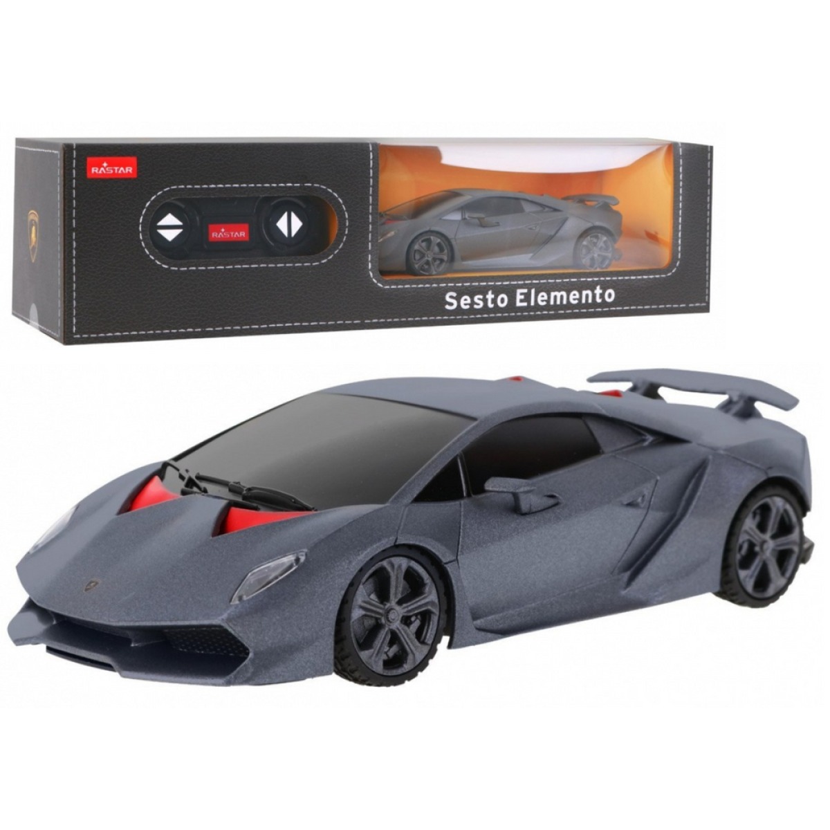 Pelēks Lamborghini Sesto Elemento auto ar tālvadību 1:24