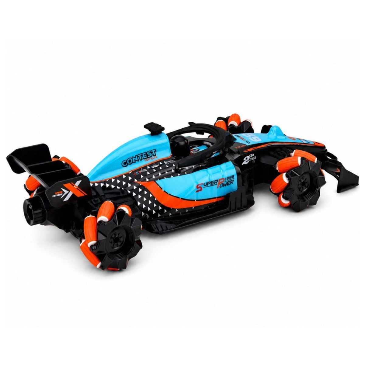 RC sacīkšu automašīna 1:10, 4WD, 360° dūmu efekts