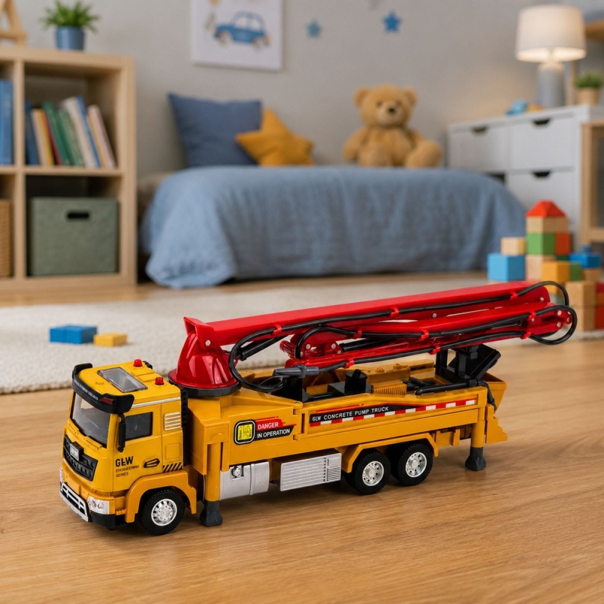 Betoonipumpauto 1:40 tulede ja helidega