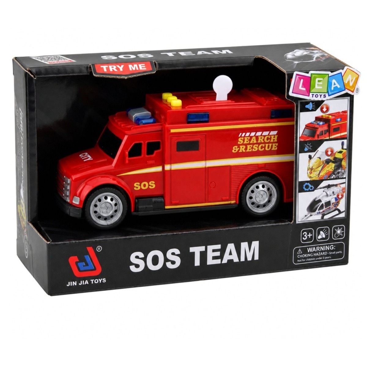 Punane SOS-päästeauto 1:32